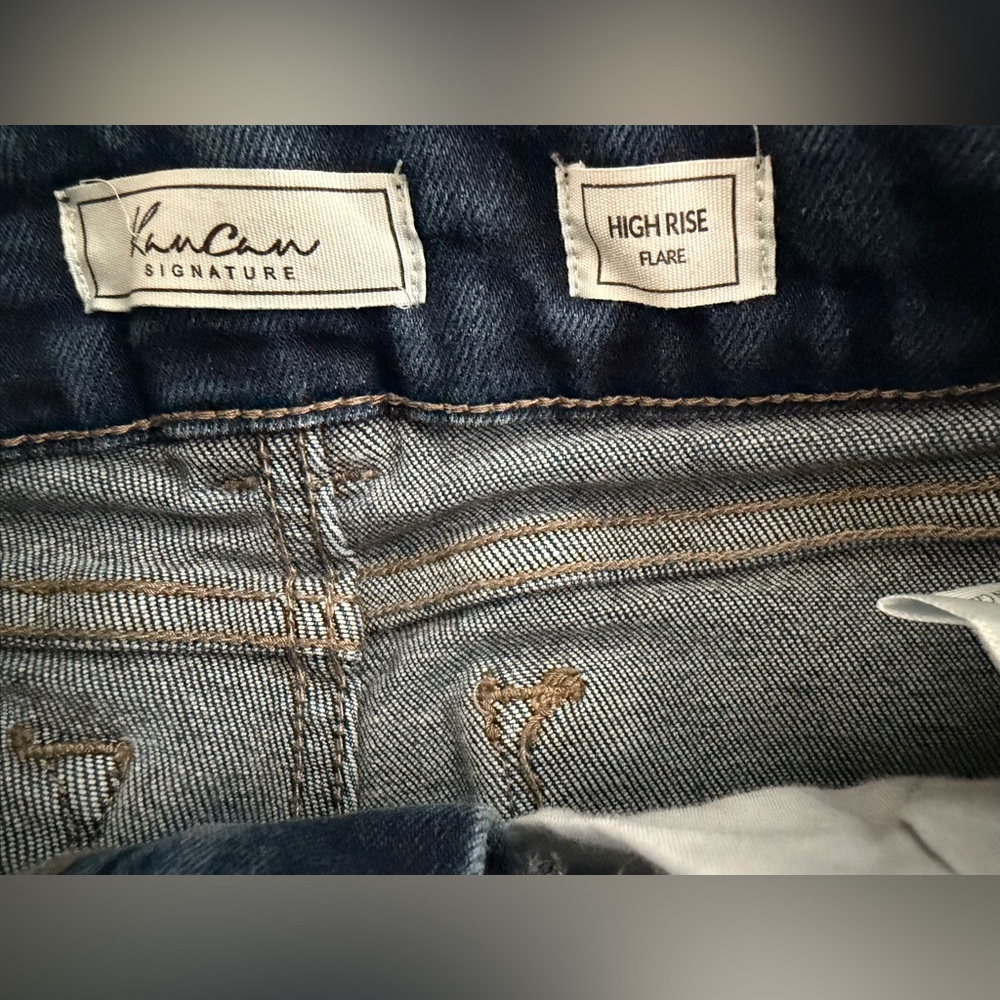 KanCan Dark Blue Wide Leg girls Jeans sz 10 western rodeo boho hippie Nashville - Picture 9 of 10